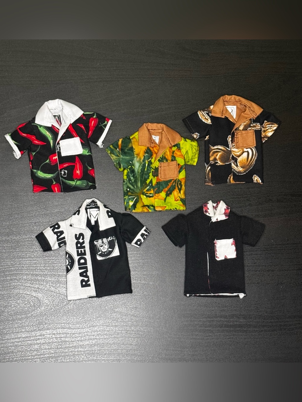 5 piece doll shirt bundle for 12 inch doll